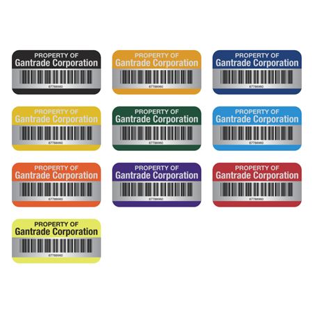 Custom Anodized Aluminum Nameplates -
Barcoded 3/4 x 1 1/2